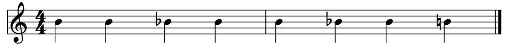 B notes in music notation